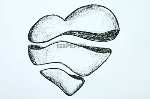 broken heart girl sketch