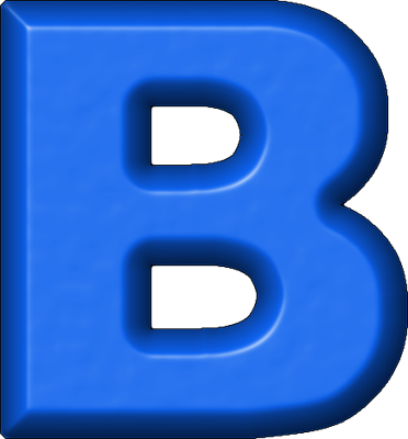 Presentation Alphabets: Blue Refrigerator Magnet B