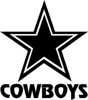 Items similar to Dallas Cowboys Star silhouette Sports Decal vinyl 