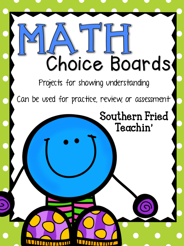 Math Choice Boards Projects For All Units Lesson Plan