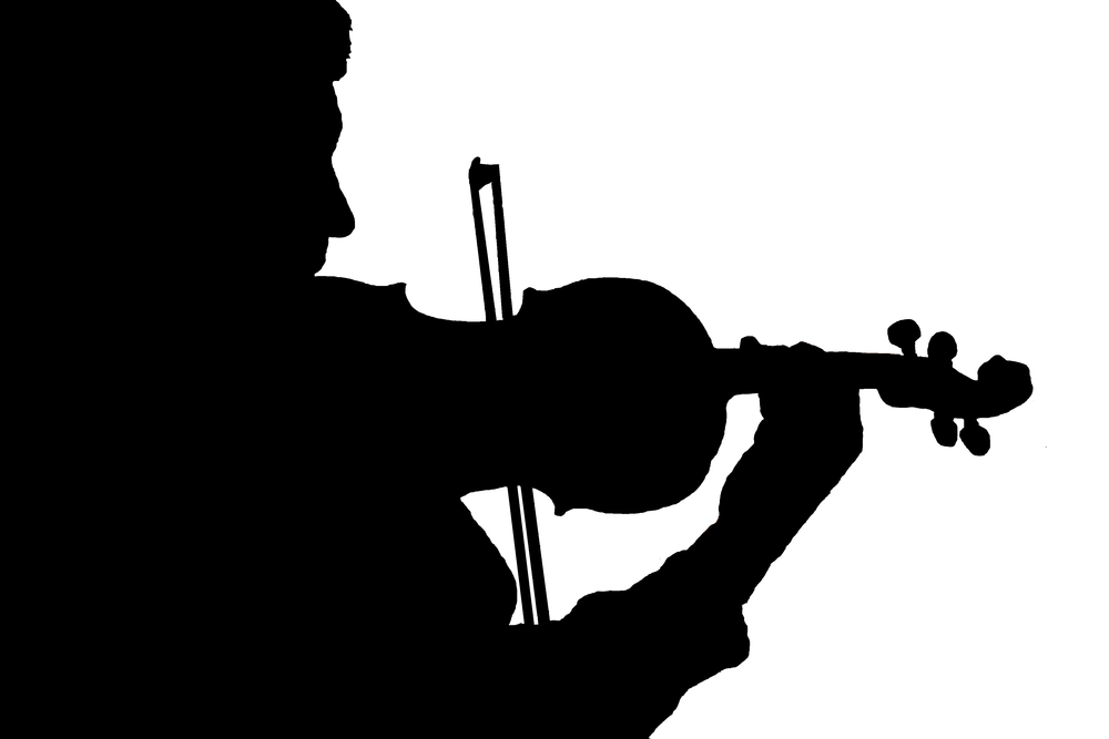 Violinist Silhouette - Elegant Musician Profile for Art & Education