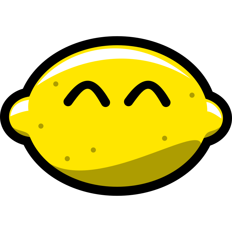 Cheerful Lemon Emoji - Vibrant Citrus Illustration for Web & Design