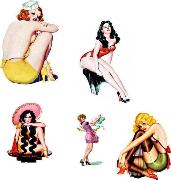 5 pin up girls clip art png | Clipart library - Free Clipart Images