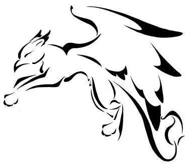 tribal tattoo griffin design - Clip Art Library