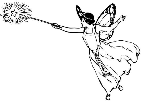 Fairy With Wand clip art - vector clip art online, royalty free 