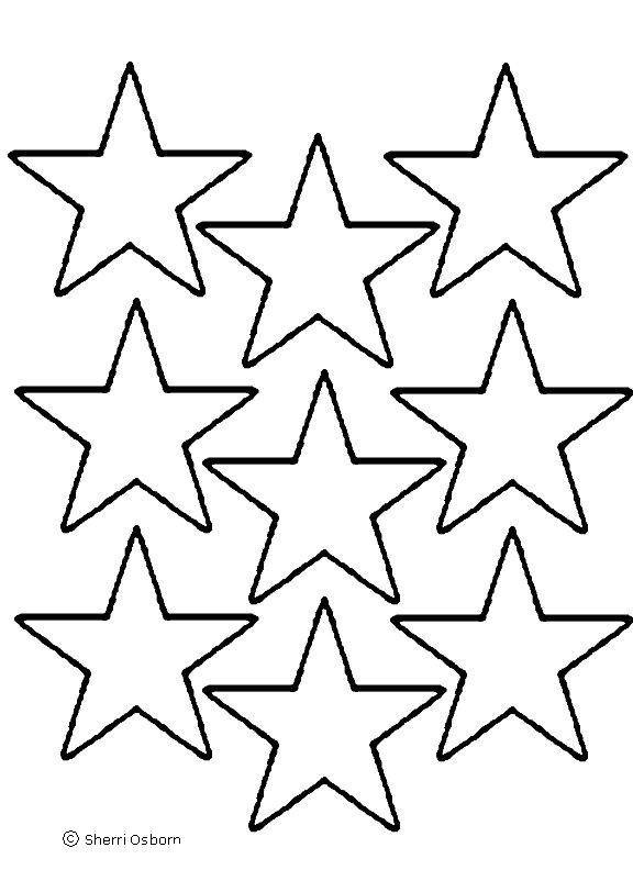 white star printable