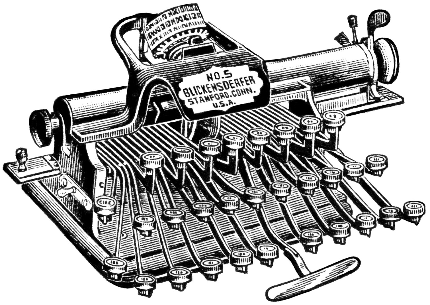 Blickensderfer No. 5 Typewriter - Historic Portable Typewriter Design