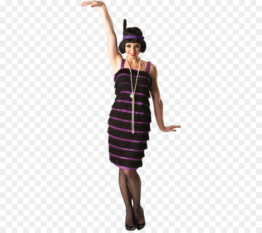 1920s Flapper Costume party 1950s - dress png download - 500*793 - Free Transparent Flapper png Download.