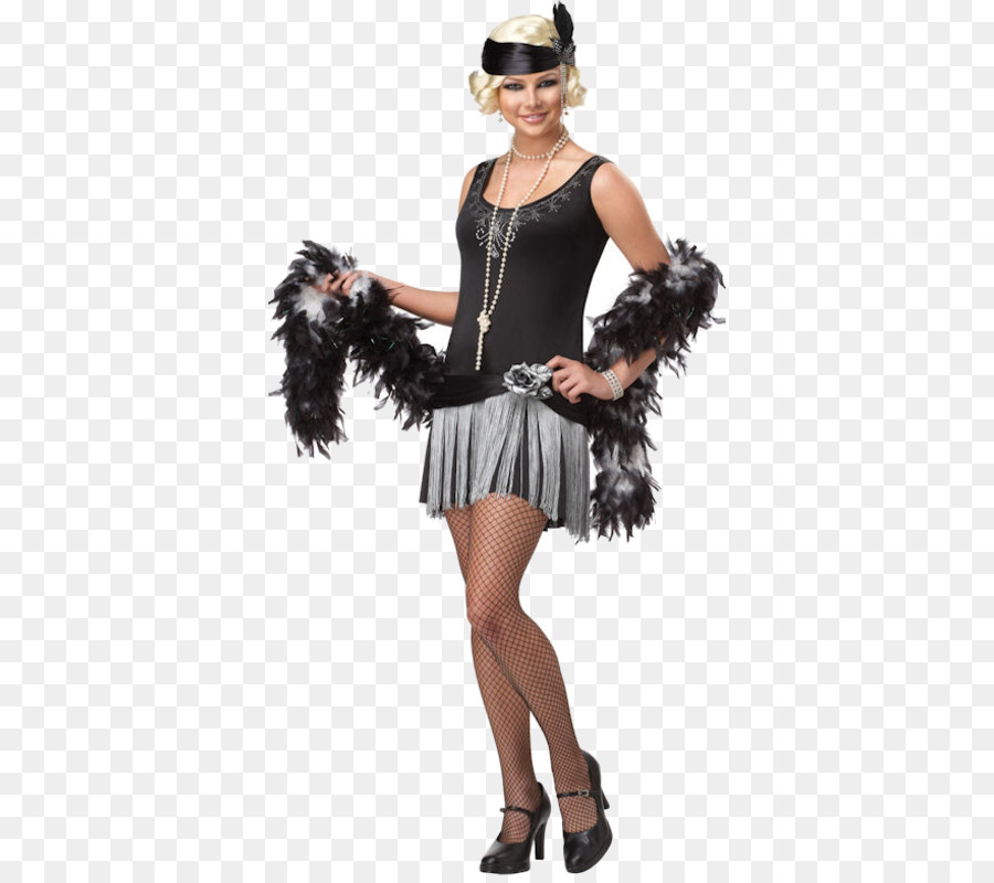 1920s Flapper Halloween costume Dress - dress png download - 500*793 - Free Transparent Flapper png Download.