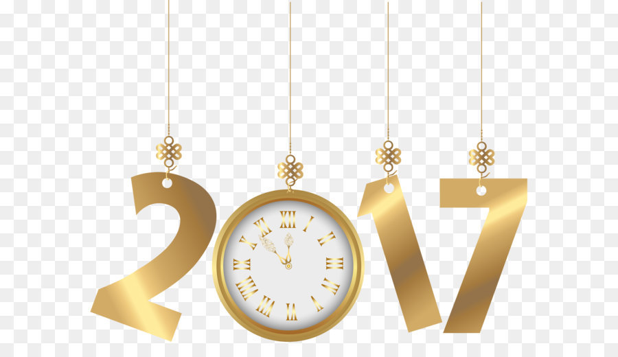 New Year Clip art - 2017 Hanging Gold Transparent Clip Art PNG Image png download - 8000*6220 - Free Transparent New Year png Download.