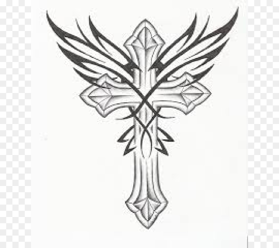 Drawing Christian cross Clip art - Drawings Of Crosses With Wings png download - 700*800 - Free Transparent Drawing png Download.