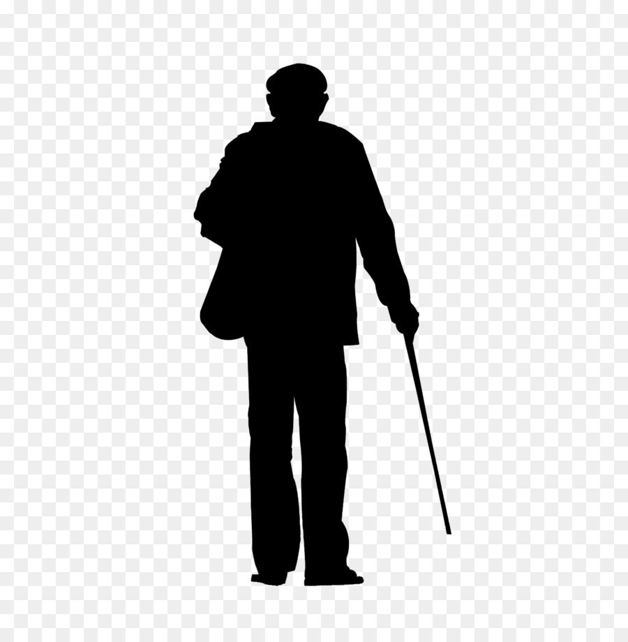 Silhouette Illustration - Lonely old man back png download - 1000*1400 - Free Transparent Silhouette png Download.