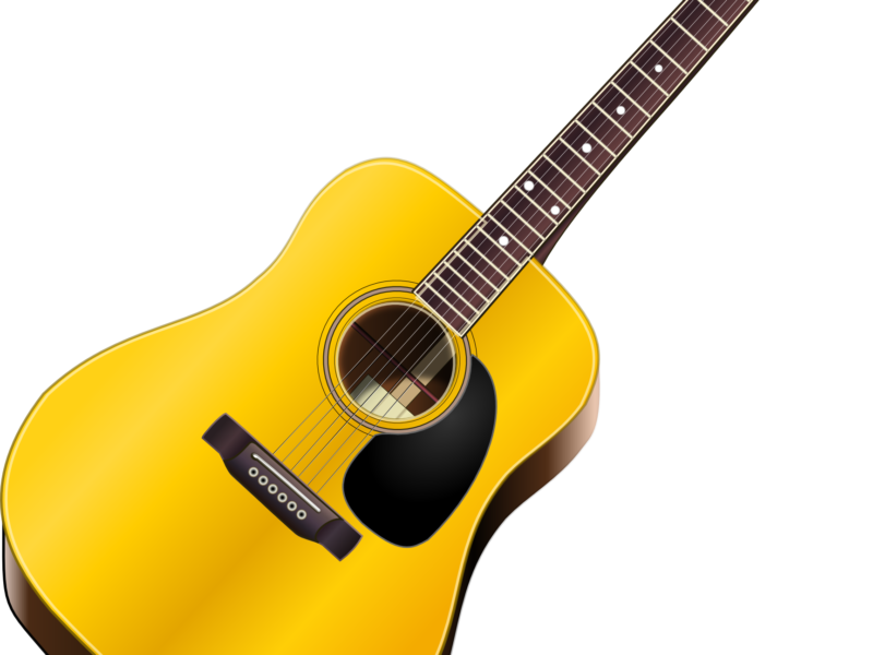 acoustic guitar clipart printable
