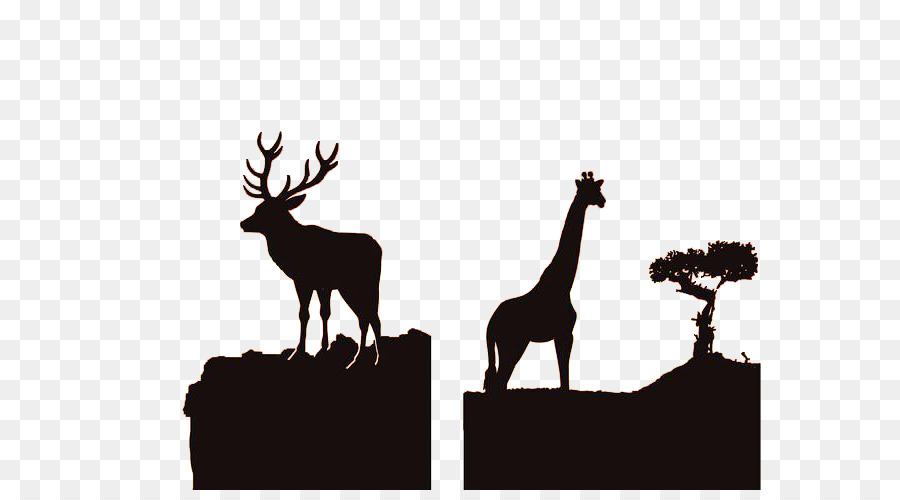 Africa Reindeer Silhouette Wildlife - African wildlife silhouette png download - 700*490 - Free Transparent Africa png Download.