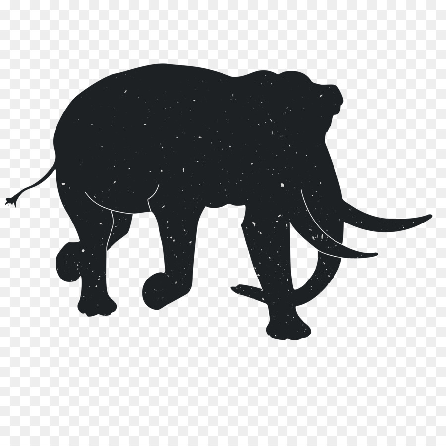 Silhouette African elephant Indian elephant - Animal Silhouettes png download - 3600*3600 - Free Transparent Silhouette png Download.