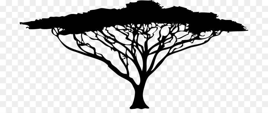 African Trees Silhouette Acacia Clip art - tree png download - 768*367 - Free Transparent African Trees png Download.