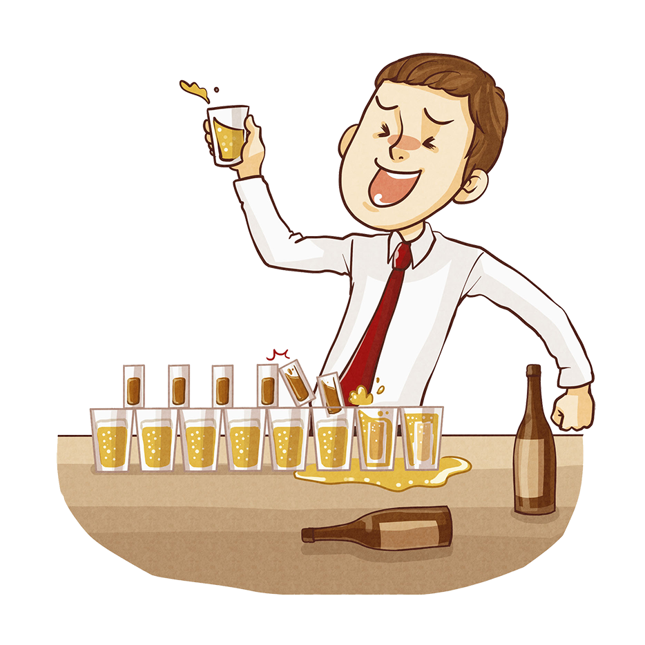 Man Drinking Alcohol Clipart