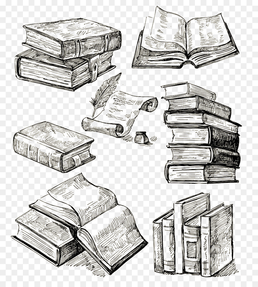 Hardcover Book Drawing Tattoo Idea - Hand-painted books png download - 855*1000 - Free Transparent Hardcover png Download.