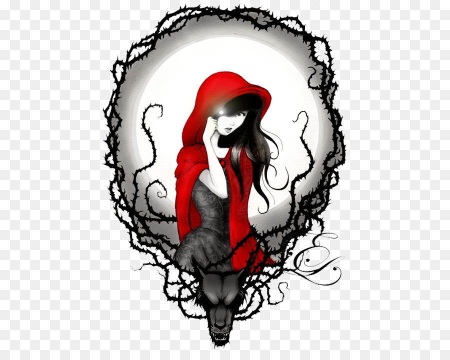 Little Red Riding Hood Big Bad Wolf Tattoo Fairy tale Pernicious Red - little red riding hood png download - 500*706 - Free Transparent  png Download.