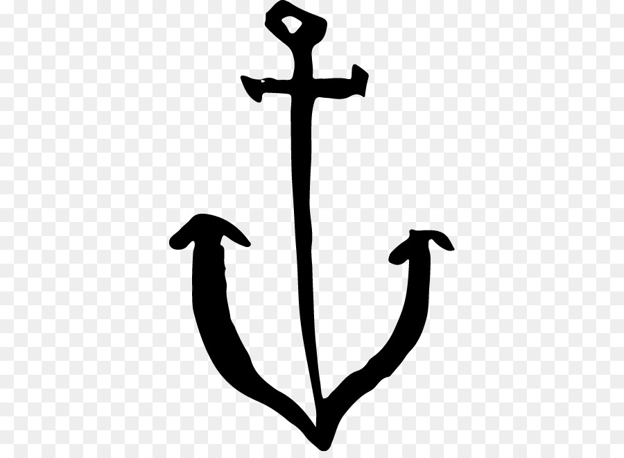 Black and white Clip art - anchor png download - 412*650 - Free Transparent Anchor png Download.