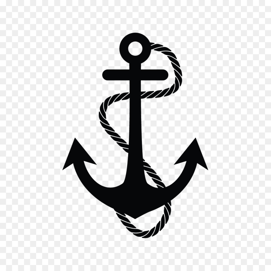 Free Anchor With Rope Silhouette, Download Free Anchor With Rope