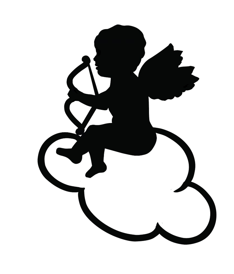 cupid in the clouds clipart
