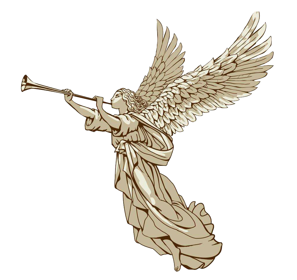 Trumpet Angel Illustration - Angel statue png download - 1024*966 ...