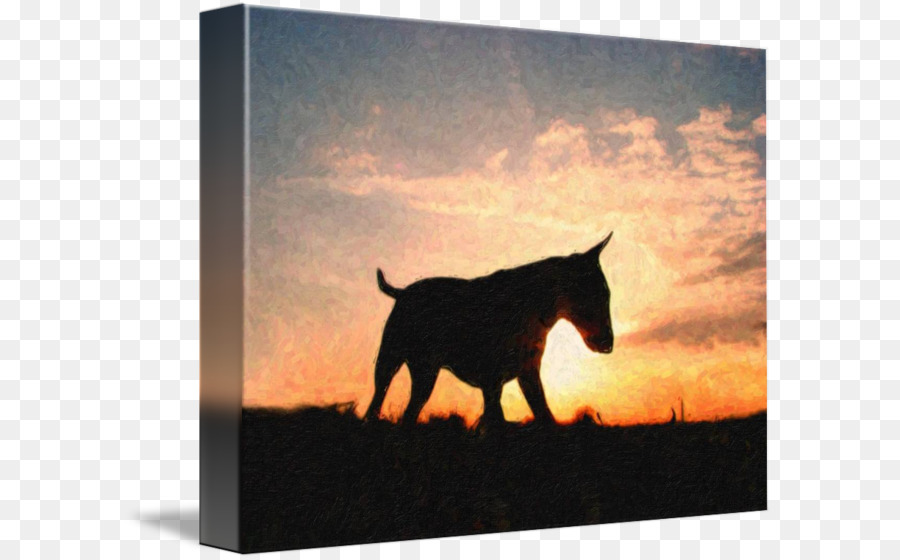Bull Terrier Canvas print Art Painting - painting png download - 650*560 - Free Transparent Bull Terrier png Download.
