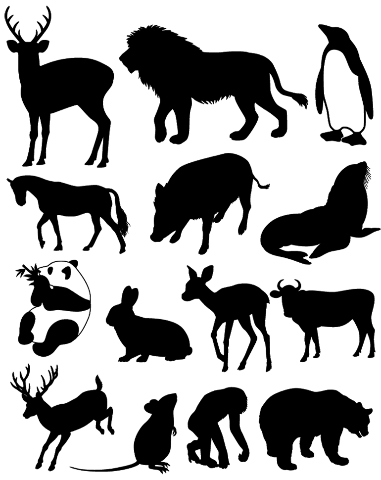 Silhouette Drawing Photography Clip art - animal silhouettes png ...