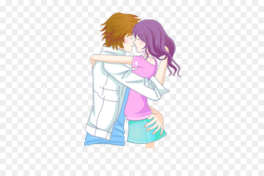 The Lovers Drawing couple - cartoon couple png download - 424*600 - Free Transparent  png Download.