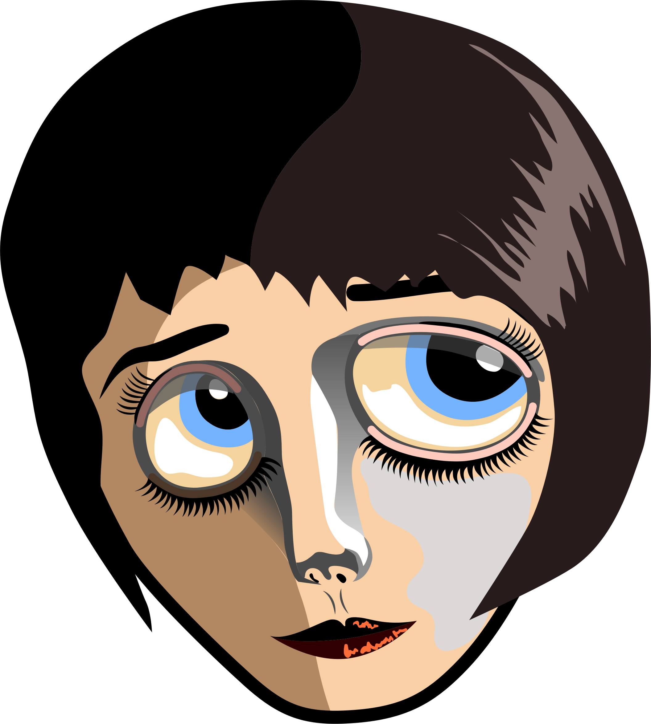 Anime Girl Face Png - Anime Girl Face Transparent, Png Download