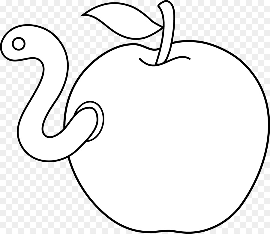 Worm Apple Coloring book Clip art - Apple Logo Outline png download - 4343*3761 - Free Transparent  png Download.