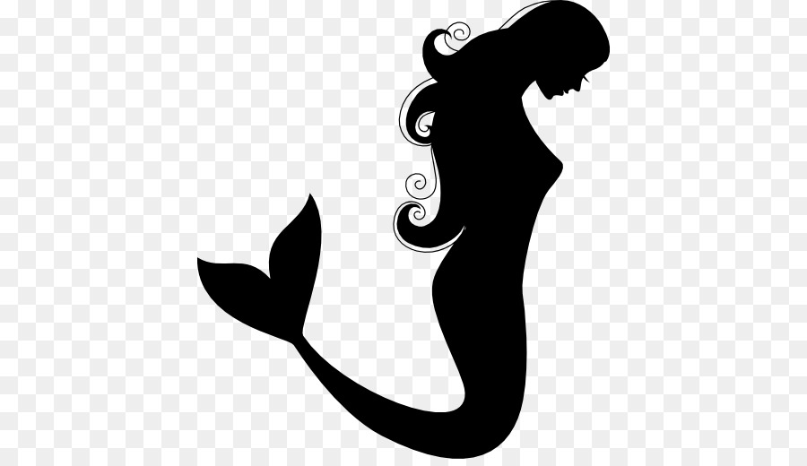 Ariel Mermaid Silhouette Clip art - Mermaid png download - 512*512 - Free Transparent Ariel png Download.