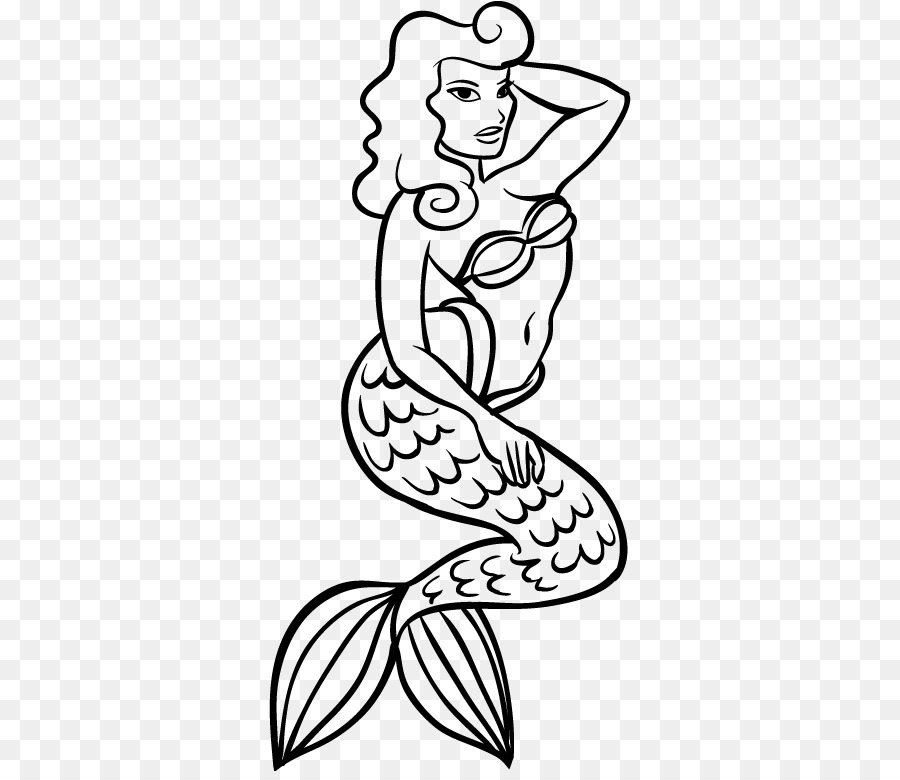 Tattoo Mermaid Wall decal Sticker - Mermaid png download - 374*771 - Free Transparent  png Download.