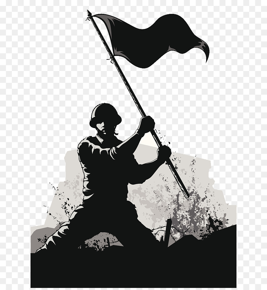 Soldier Army Euclidean vector - Army PPT soldier black and white Silhouette Illustration png download - 696*973 - Free Transparent Soldier png Download.