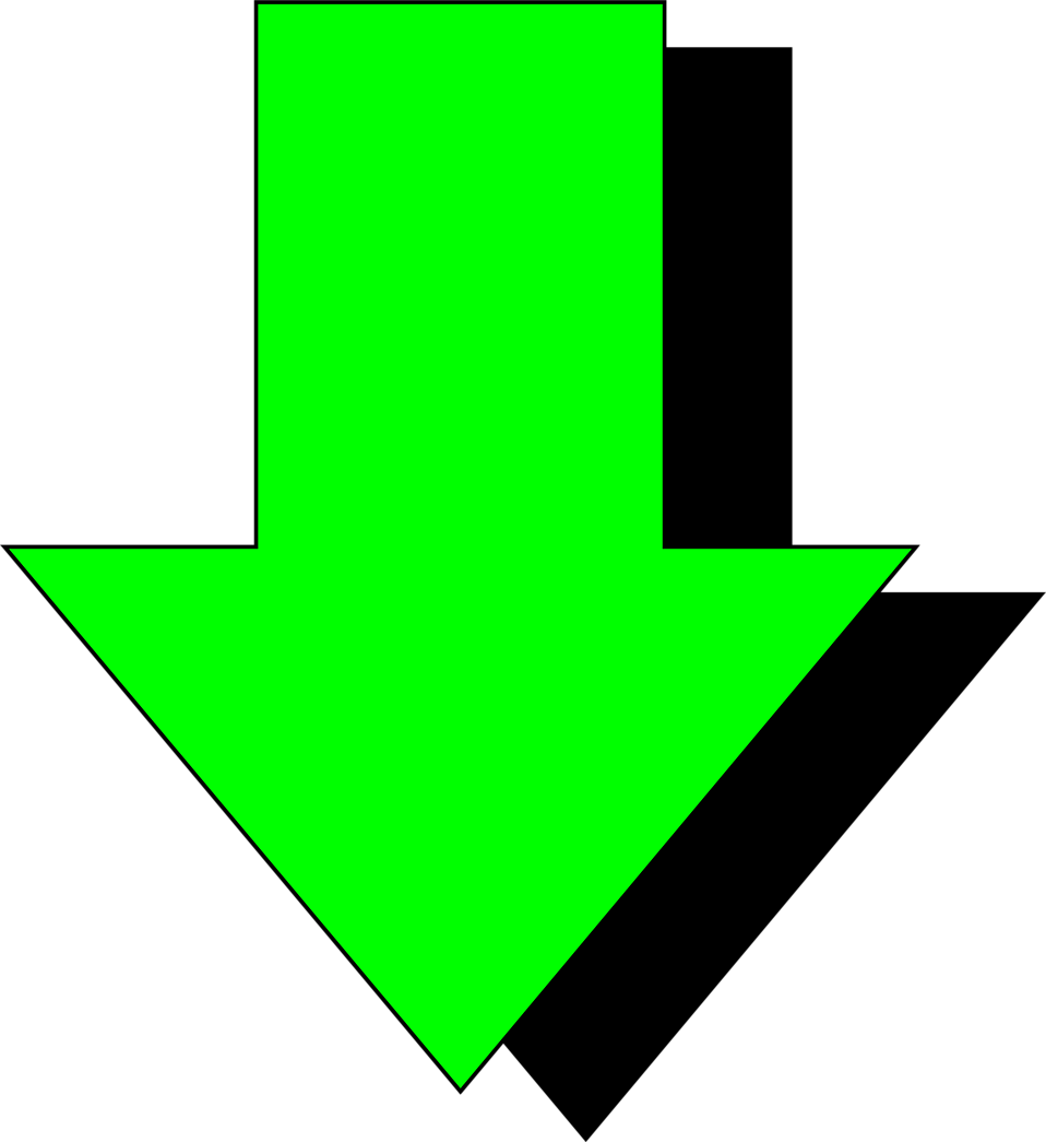 Green Arrow Clip art - down arrow png download - 958*1045 - Free ...