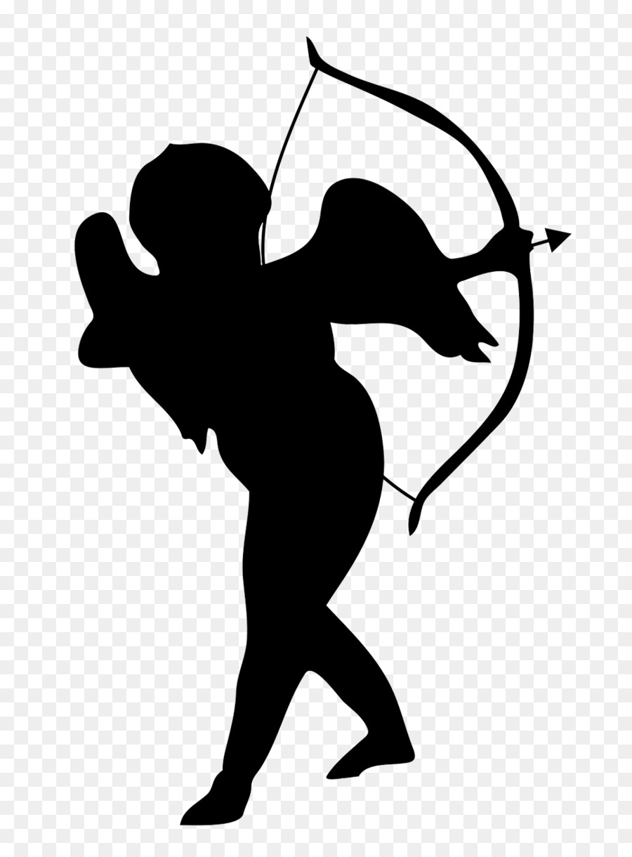 Silhouette Cupid Heart Clip art - Arrow Silhouette Cliparts png download - 968*1299 - Free Transparent Silhouette png Download.