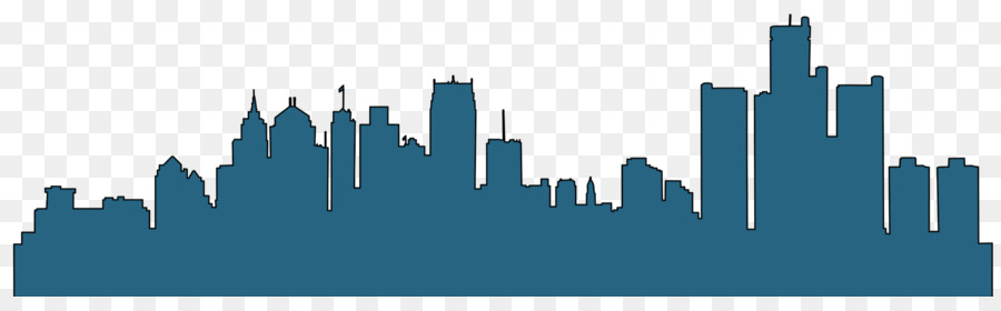 Detroit Vector graphics Skyline Silhouette Illustration - silhouette png download - 2400*712 - Free Transparent Detroit png Download.