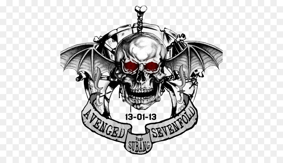 Skull with wings Hail to the King Deathbat Avenged Sevenfold Tattoo Logo  Skull Wings white painted hand png  PNGWing