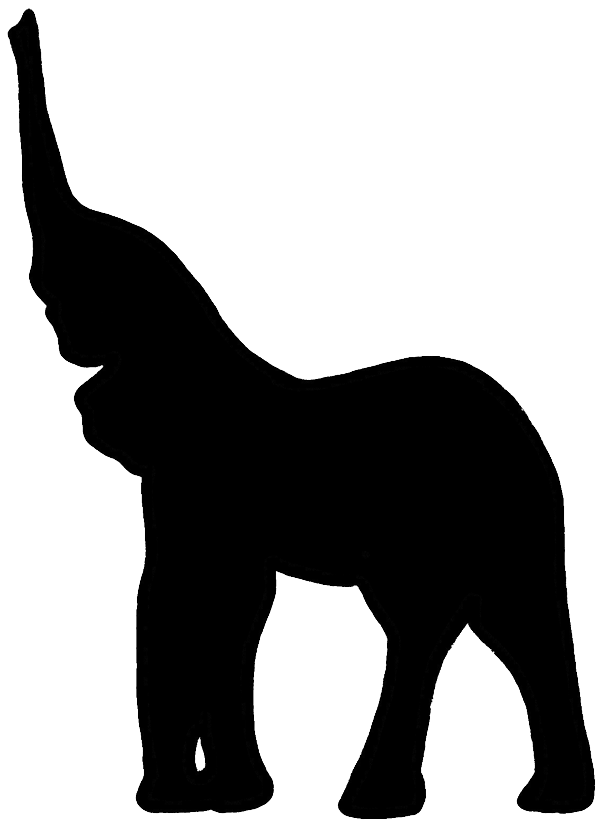 baby elephant silhouette png
