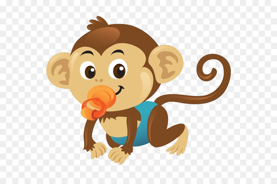 Baby Monkeys Royalty-free Clip art - Lovely monkey png download - 600*600 - Free Transparent  png Download.
