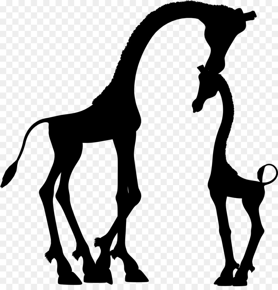 Giraffe Child Silhouette Mother Clip art - variation vector png download - 2242*2312 - Free Transparent Giraffe png Download.