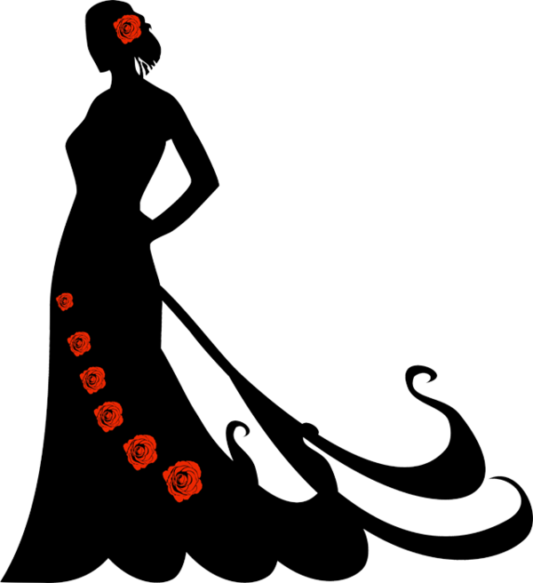 red rose silhouette png
