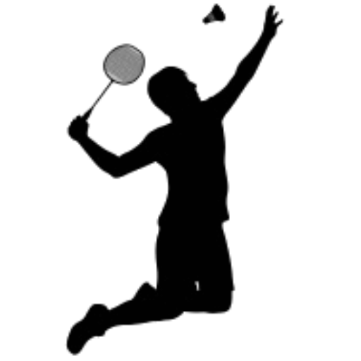 jump smash badminton silhouette
