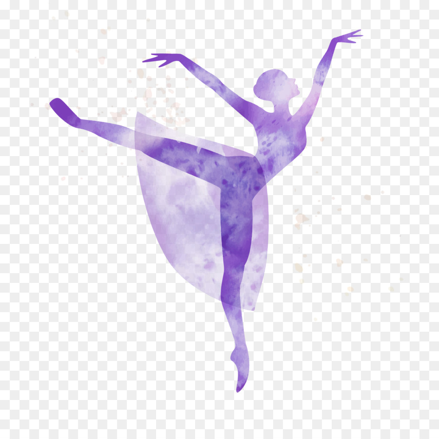 Ballet Dancer Watercolor painting Silhouette - ballet png download - 3333*3333 - Free Transparent  png Download.