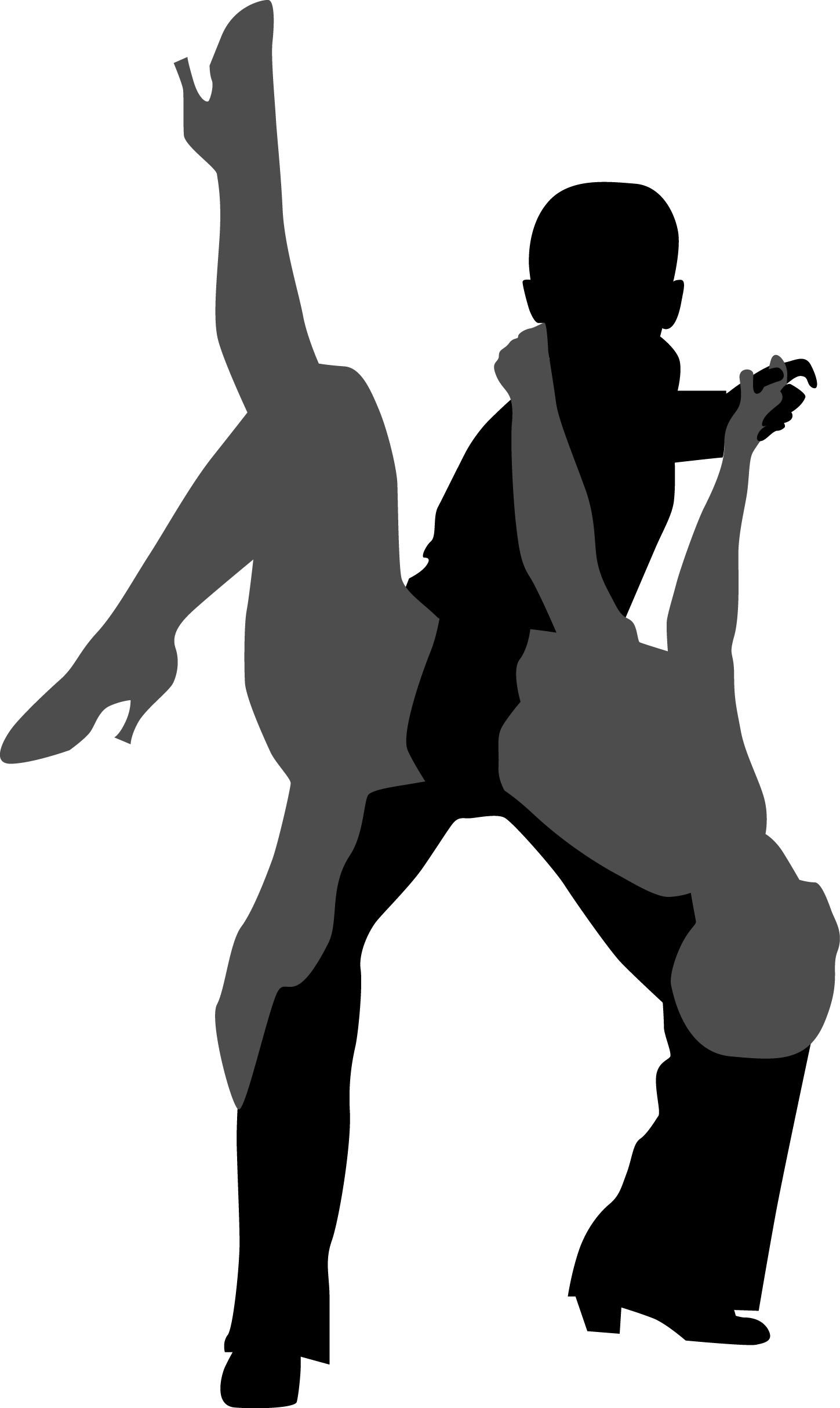 Dance Silhouette Shadow - Cartoon dancing men and women png download ... Dancing With Umbrella Silhouette