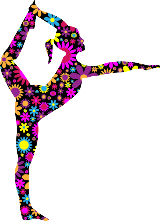 stretching woman silhouette png
