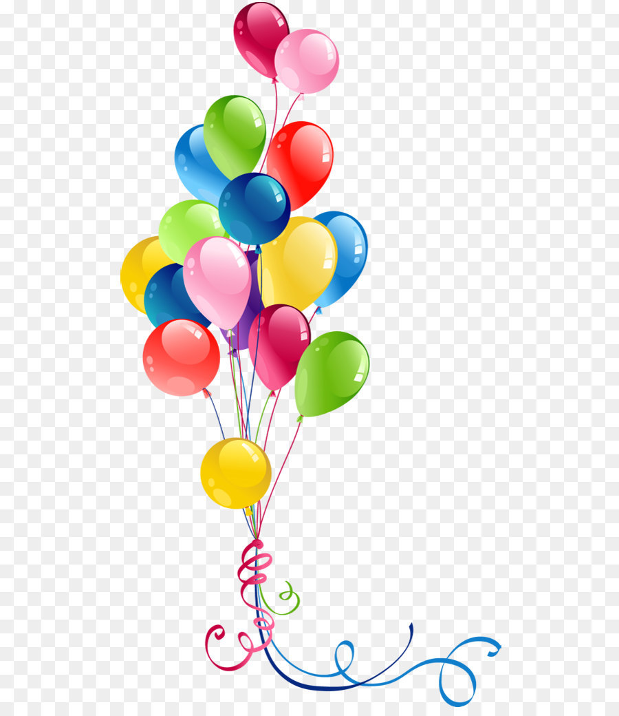 Balloon Clip art - Transparent Bunch Balloons Clipart png download - 570*1032 - Free Transparent Balloon png Download.