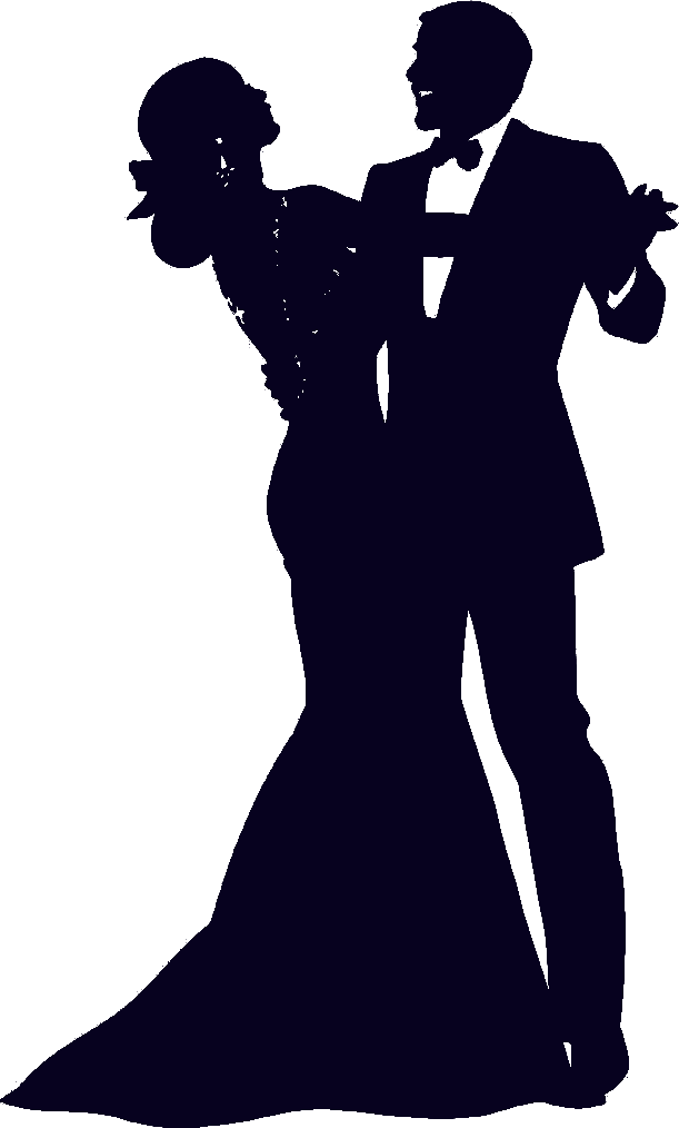 ballroom dancer silhouette vector
