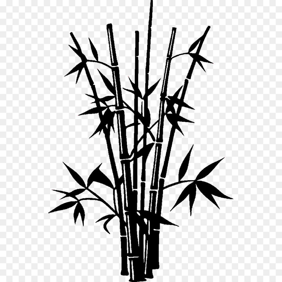 Bamboo Drawing Silhouette - bamboo png download - 1000*1000 - Free Transparent Bamboo png Download.